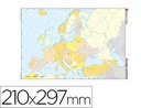 [7166-0] MAPA MUDO COLOR DIN A4 EUROPA POLITICO