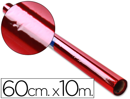 PAPEL CELOFAN LIDERPAPEL ROLLO ROJO 0,60 X 10 MT