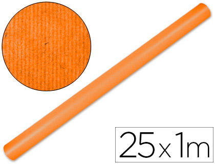 PAPEL KRAFT LIDERPAPEL NARANJA FUERTE ROLLO 25X1 MT