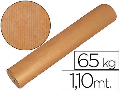 PAPEL KRAFT MARRON BOBINA 1,10 MT DE ALTURA 60/65 KG LONGITUD 812 MT