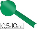 [05662] PAPEL METALIZADO VERDE ROLLO CONTINUO DE 0,5 X 10 MT