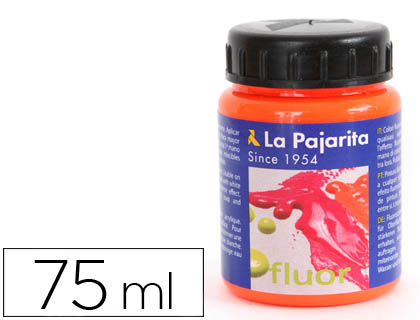 PINTURA ACRILICA LA PAJARITA F-02 NARANJA FLUORESCENTE 75ML