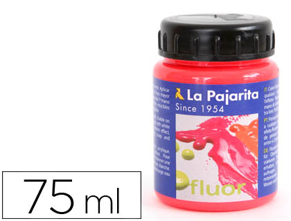 PINTURA ACRILICA LA PAJARITA F-03 ROJO AMAPOLA FLUORESCENTE 75ML