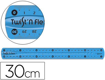 REGLA MAPED PLASTICO FLEXIBLE DE 30 CM COLORES SURTIDOS