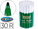 [43380/15] ROTULADOR CARIOCA JUMBO VERDE PUNTA GRUESA BOTE DE 30 UNIDADES