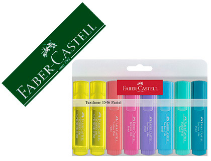 ROTULADOR FABER CASTELL FLUORESCENTE TEXTLINER 46 PASTEL ESTUCHE 8 UNIDADES COLORES SURTIDOS