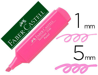 ROTULADOR FABER FLUORESCENTE 46-54 COLOR PASTEL ROSA