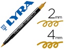 [L6520083] ROTULADOR LYRA AQUA BRUSH ACUARELABLE DOBLE PUNTA FINA Y PINCEL OCRE DORADO