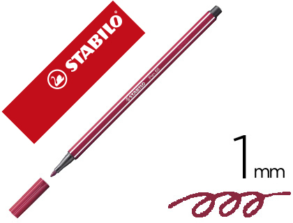 ROTULADOR STABILO ACUARELABLE PEN 68 PURPURA PUNTA GRUESA 1MM