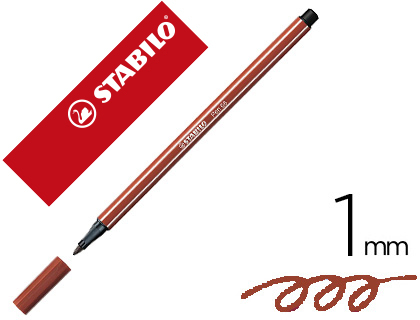 ROTULADOR STABILO ACUARELABLE PEN 68 SANGUINA PUNTA GRUESA 1MM