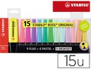 [7015-01-5] ROTULADOR STABILO BOSS FLUORESCENTE 70 BLISTER DE 15 UNIDADES COLORES SURTIDOS
