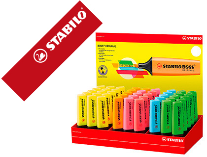 ROTULADOR STABILO BOSS FLUORESCENTE 70 EXPOSITOR DE 45 UNIDADES COLORES SURTIDOS