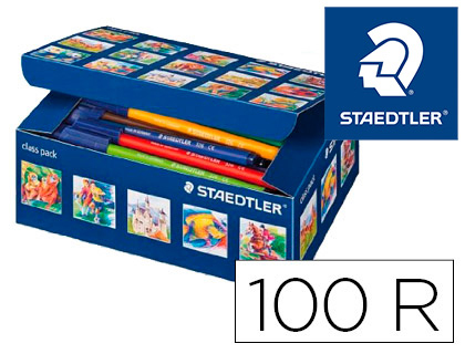 ROTULADOR STAEDTLER NORIS 326 SCHOOL PACK DE 100 UNIDADES COLORES SURTIDOS 10 X COLOR