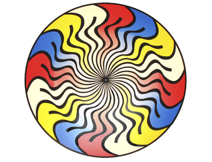 RUEDA GIGANTE HENBEA PLASTICO FLEXIBLE CON EFECTOS OPTICOS DIAMETRO 50 CM SET 12 UNIDADES