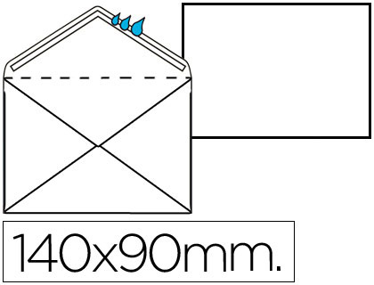 SOBRE LIDERPAPEL BLANCO REGISTRO EXTRA 90X140 MM CAJA DE 100 UNIDADES
