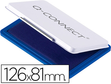TAMPON Q-CONNECT Nº1 126X81 MM AZUL