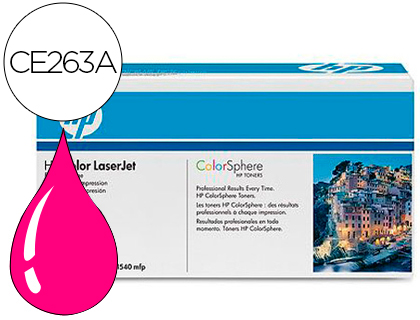 TONER HP COLOR LASERJET CP4025/CP4525 -CE263A- MAGENTA 11.000 PAGS