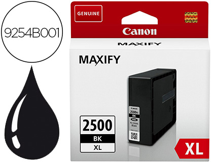 INK-JET CANON PGI 2500 XL MAXIFY IB4050 / MB5050 / MB5155 / MB5350 / MB5450 NEGRO 2500 PAGINAS