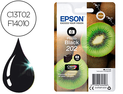 INK-JET EPSON 202 XP-6000 / XP-6005 / XP-6100 / XP-6105 PHOTO NEGRO 400 PAG