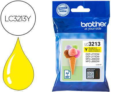 INK-JET BROTHER LC3213 DCP-J572 / DCP-J772 / DCP-J774 / MFC-J890 / MFC-J895 AMARILLO 400 PAG