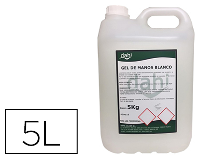 GEL DE MANOS DAHI BLANCO NACARADO GARRAFA DE 5 LITROS