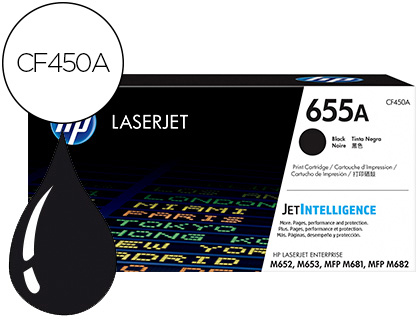 TONER HP 655A LASERJET M652 / M653 / MFP M681 / MFP M682 NEGRO 12500 PAGINAS