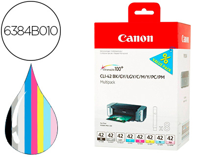 INK-JET CLI-42 CANON PIXMA PRO-100 / 100S MULTIPACK 8 COLORES BK /GY / LGY / C / M / Y / PC / PM 13 ML