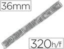 [KF11137] ESPIRAL METALICO Q-CONNECT 64 5:1 36MM 1,2MM CAJA DE 25 UNIDADES
