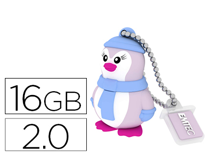 MEMORIA USB EMTEC FLASH 16 GB 2.0 PINGUINO