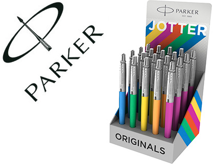 BOLIGRAFO PARKER JOTTER PLASTIC ORIGINAL EXPOSITOR DE 20 UNIDADES COLORES SURTIDOS