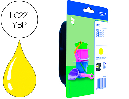 INK-JET BROTHER LC221Y DCP-J562DW / MFC-J480DW / 680DW / 880DW AMARILLO 260 PAGINAS