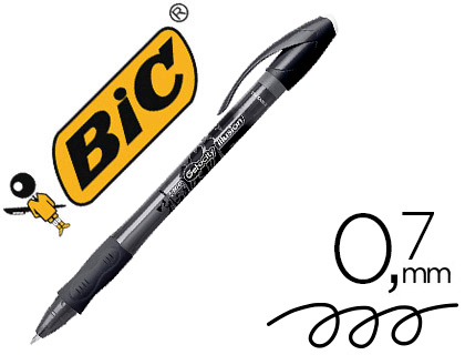 BOLIGRAFO BIC GELOCITY ILLUSION BORRABLE NEGRO PUNTA DE 0,7 MM