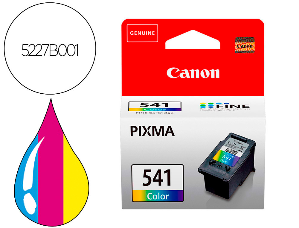 INK-JET CANON CL-541 PIXMA MG2150 / 3150 / 4250 / MX395 / 475 / 525 180 PAG PACK 3 AMARILLO CIAN MAGENTA