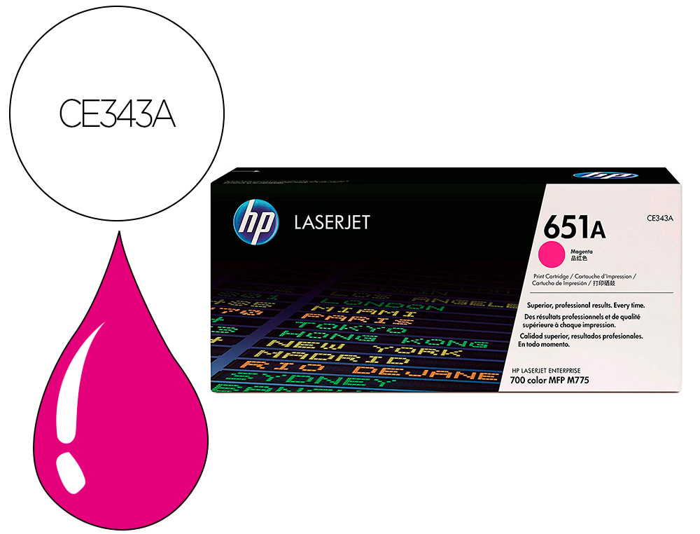 TONER HP 651A LASERJET MFP M775DN / M775F / M775Z / M775Z MAGENTA 16.000 PAGINAS