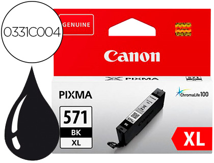 INK-JET CANON CLI-571XL PIXMA MG6852 / TS6050 / TS8050 NEGRO ALTA CAPACIDAD