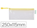 [509044] BOLSA MULTIUSOS TARIFOLD PVC 250X115 MM APERTURA SUPERIOR CON CREMALLERA PORTABOLIGRAFO Y CORREA COLOR AMARILLO