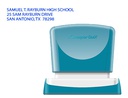 [QPTL-Q1460RE Q14 AZ] SELLO X'STAMPER QUIX PERSONALIZABLE COLOR AZUL MEDIDAS 14X60 MM Q-14