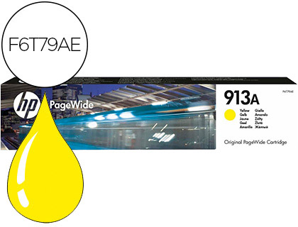 INK-JET HP JET 913A PAGEWIDE 352 / 377 / 452 / 477 / P55250 / P57750 AMARILLO 3000 PAGINAS