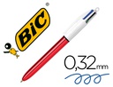 [982877] BOLIGRAFO BIC CUATRO COLORES SHINE ROJO PUNTA DE 1 MM