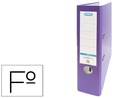 [400085080] ARCHIVADOR DE PALANCA ELBA CARTON FORRADO PVC CON RADO TOP FOLIO LOMO 80 MM VIOLETA