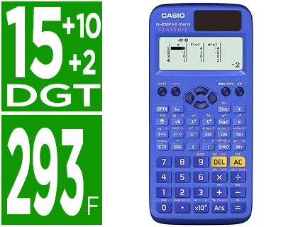 CALCULADORA CASIO FX-85SP CW IBERIA SOLAR CIENTIFICA +300 FUNCIONES 9 MEMORIAS 15+10+2 DIGITOS 16 MB FLASH CON TAPA
