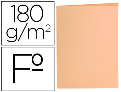 SUBCARPETA LIDERPAPEL FOLIO NARANJA PASTEL 180G/M2