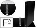 [CA97] CARPETA LIDERPAPEL 4 ANILLAS 25 MM REDODAS PLASTICO FOLIO COLOR NEGRO