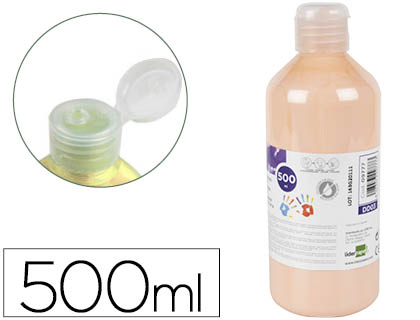PINTURA DEDOS LIDERPAPEL BOTELLA DE 500 ML CARNE