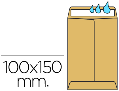 SOBRE LIDERPAPEL BOLSA N.1 KRAFT SALARIOS 100X145 MM TIRA SILICONA CAJA DE 1000 UNIDADES
