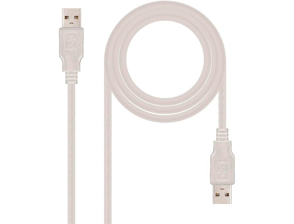 CABLE USB 2.0 NANOCABLE TIPO USB-A(MACHO) A USB-A(MACHO) 1,8 MT