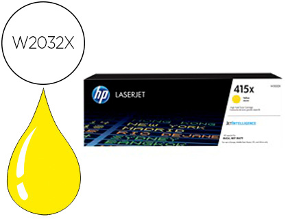 TONER HP 415X LASER COLOR M454 / MFP M479 AMARILLO 6000 PAGINAS