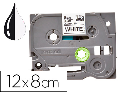 CINTA Q-CONNECT TZE-231 BLANCO-NEGRO 12MM LONGITUD 8 MT