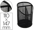 [KF11219] CUBILETE PORTALAPICES Q-CONNECT NEGRO METAL REDONDO REJILLA CON 3 COMPARTIMENTOS DIAMETRO 110 MM ALTO 147 MM