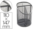 [KF11218] CUBILETE PORTALAPICES Q-CONNECT PLATA METAL REDONDO REJILLA CON 3 COMPARTIMENTOS DIAMETRO 110 MM ALTO 147 MM